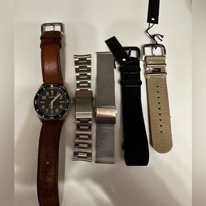 Shinola Duck 42mm watch - 4 Shinola bands included.